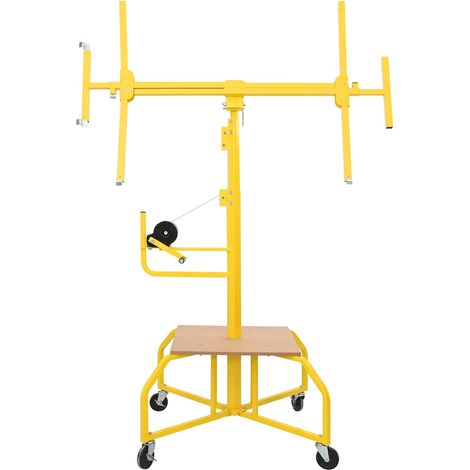 vidaXL Plasterboard Lifter Manual Yellow 300 x 107 x 330 cm Steel