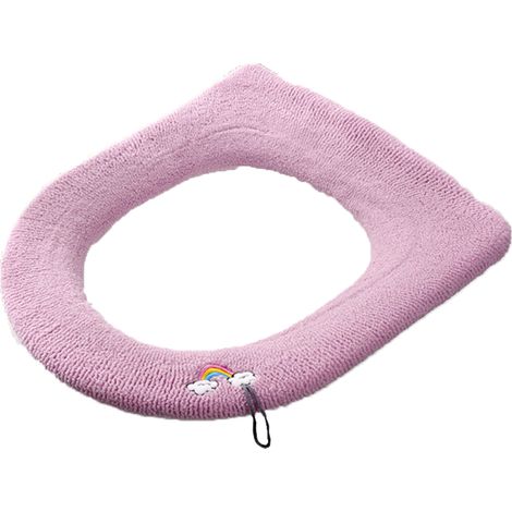 Coussin De Siège De Toilette - En Polyester Épais Et Élastique - Pour Sièges Ronds Et Ovales - Avec Anneau De Suspension - 1 Pièce (1/5)