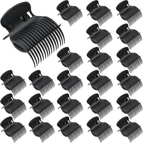 Lot de 24 pinces à friser de rechange pour fer à friser, pour femmes et filles (24 pièces noires) (1/5)