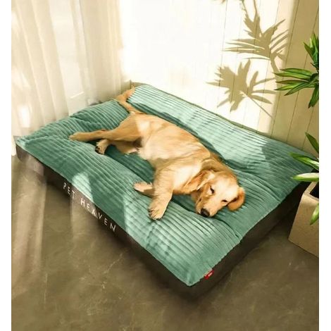 Hundebett – Hundematte – Hundekissen – Haustierbett – Haustiermatte – Haustierkissen – Kissen für große Tiere – rutschfest – Weiche Hundematte – atmungsaktiv – abnehmbarer Bezug – G (1/5)