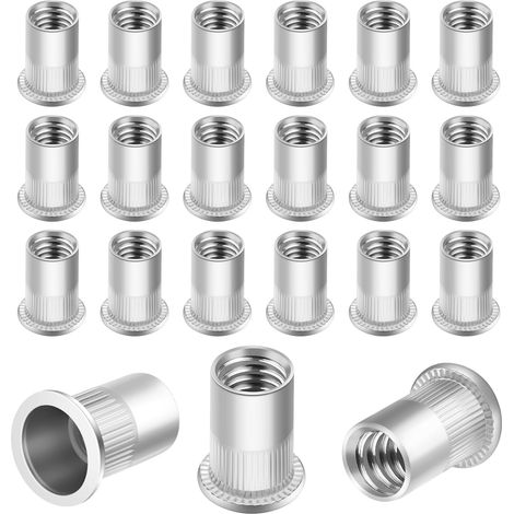 Insert M6&M8 Ecrou a Sertir Rivet Metal Fileté 80 Pièces Insert Inox Fileté Metal Écrous à Riveter Aveugle Rivet Fileté pour Métal Plastique etc (1/5)