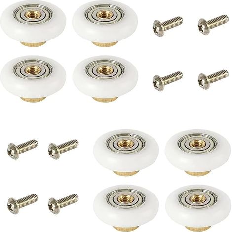 Lot de roues de rechange pour porte de douche de 19 mm de diamètre, Roller diameter 19mm (1/5)