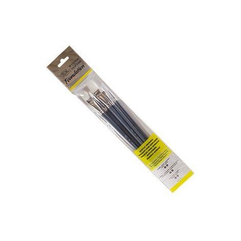 Pinceaux acryliques - Winsor & Newton - Set Fondation - Tailles 3, 6, 10, 14 - Mixte - Adulte