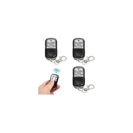 Lot de 3 télécommandes universelles pour portail – Télécommandes sans fil universelles avec signal sonore automatique – 433 MHz – Boutons alphabétiques – Compatibles avec 4 boutons et fonctions de cop (1/5)