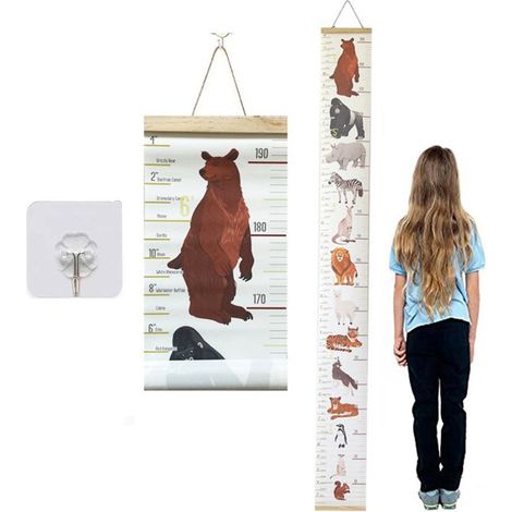 Toise pour enfants, toise murale, toise en toile pour décorer une chambre d'enfant (1/5)