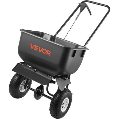 Carro Esparcidor Manual, Ancho de Esparcimiento de 3,6 m, Sembradora de Semillas, Capacidad de Carga 36,3 kg, Distribuidor para Abono Turba Fertilizante Cal y Sal Arena, para Jardín Carretera (1/5)