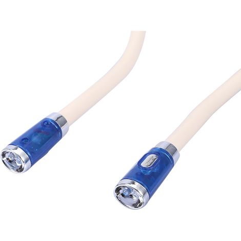 Lampe LED flexible à suspendre autour du cou, mains libres, réglable et pliable, idéale pour la lecture nocturne (bleue) (1/5)