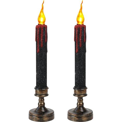 Lot de 2 bougies LED pour décoration d'intérieur d'Halloween – dekoratives Zubehör für Haushalt, Party und (1/5)