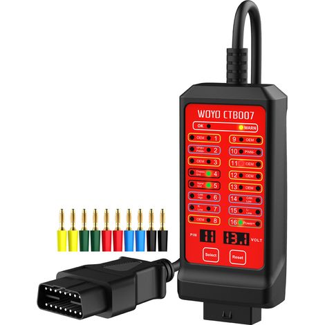 Testeur CAN Bus OBD2 16 broches pour appareil de diagnostic et de communication CTB007 Boîte de test CAN 2 A 0,1 V