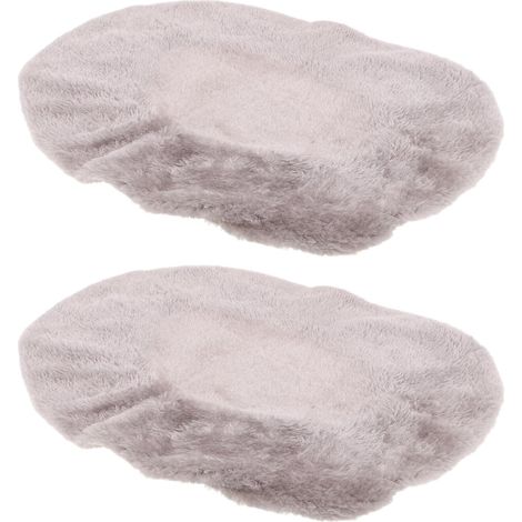 Lot de 2 Housses de Protection pour Abattant de Toilettes en Peluche Douce (1/5)