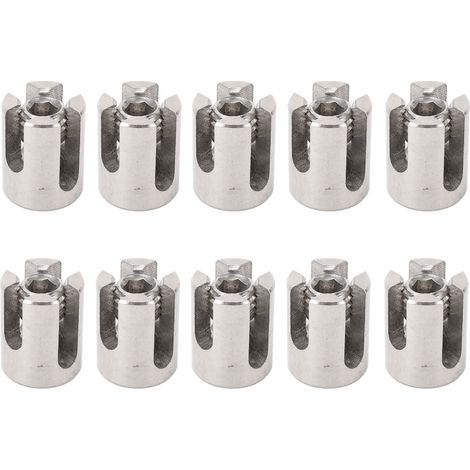 10Pinces de Serrage pour Câble en Acier Inoxydable, Lot de 10 Colliers pour Treillis Mural, Système de Fixation pour Rampe