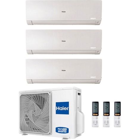 Climatizzatore Haier Trial Split Flexis Bianco 9000+9000+12000 3U55S2SR2FA R-32 A++/A+ 9+9+12