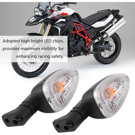 Paire de clignotants pour moto, LED haute luminosité, étanches, 12 V, diamètre fixation 7 mm, compatibles BMW F800 (1/5)