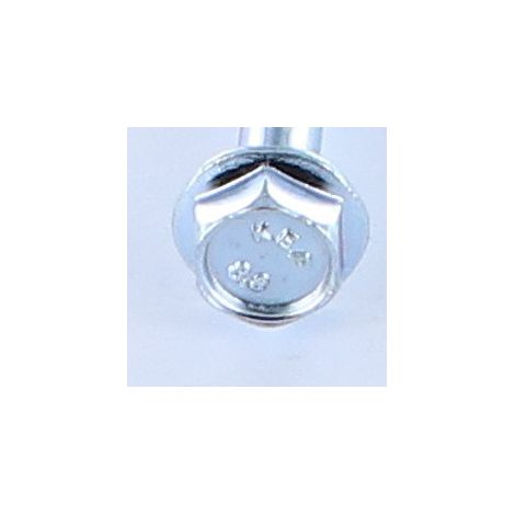 Vis métaux Tête hexagonale TH M6X45 Filetage partiel Embase collerette crantée Classe 8.8 Acier zingué-10 pièces