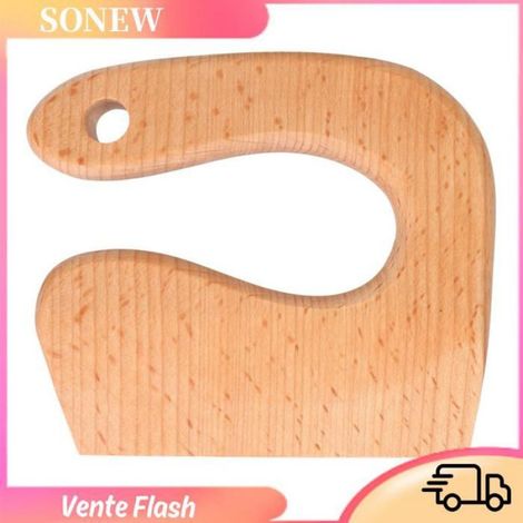 Couteau Enfants - Bois Hêtre Naturel - Pour Coupe Légumes Fruits - 2 à 8 Ans - 1 Pièce (1/5)