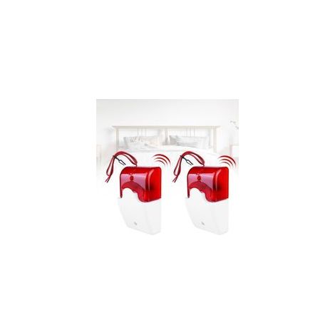 2 Pièces Alarme Son Lumière : Sirène Stroboscopique Câblée , Alarme de Coupure de Courant, Alarme de Perte de Courant, Alarme de Poche Haute Décibel avec Lumière Flash(220V)