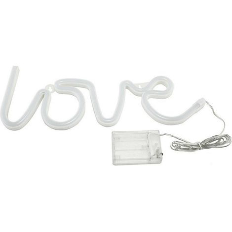 Lampe Néon LED - Modèle de Confession - Veilleuse Décorative pour Chambre et Décoration Intérieure - 34,5 x 13 cm - Blanc - 1 Pièce