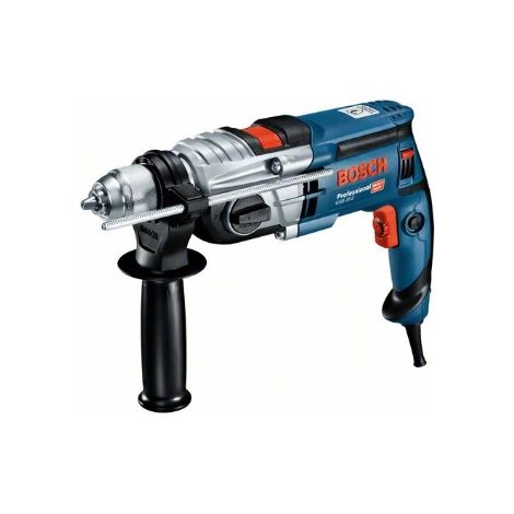 Bosch Professional GSB 20-2 - Taladro percutor (850 W, 2 velocidades, 3000 rpm, Ø max perforación hormigón 18 mm, set 7 brocas, en maletín) (1/5)