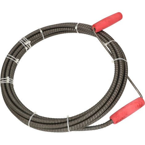 KOTARBAU Spirale de nettoyage de canalisations - 20 m x 12 mm de diamètre - Pour tuyaux de vidange bouchés. (1/5)