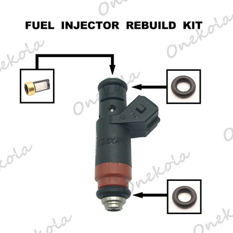 Kit de réparation pour injecteur de carburant Lada VAZ20734 russe, comprenant une bague d'étanchéité et un filtre. (1/2)