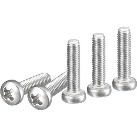Lot de 100 vis à tête cylindrique inox 304, filetage métrique, Phillips, M2,5 x 10 mm (1/5)