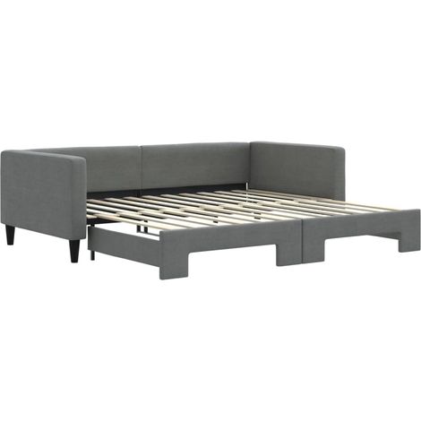 Maison Exclusive - Tagesbett Ausziehbar Dunkelgrau 100x200 cm Sto