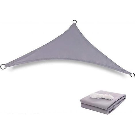 voile D'ombrage Triangulaire Gris 5x5x5m-ombrage Extrieur Cour Jardin Auvent Anti-ultraviolet (1/5)
