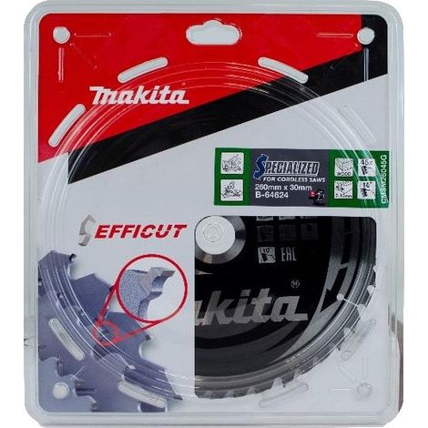Makita B-64624 260mm x 30mm 45 Teeth Efficut Cordless Mitre Saw Blade DLS110