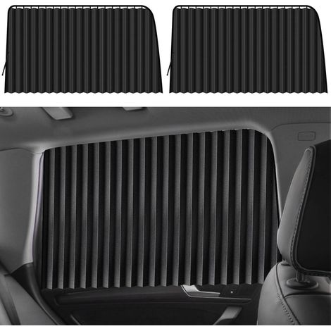 Sonnenschutz Auto Seitenscheibe, magnetisch, Sichtschutz, UV-Schutz, 2 Stück, Schwarz (1/5)