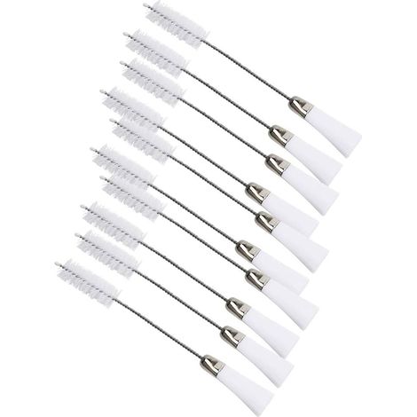 Cepillo de limpieza para máquina de coser, juego de 10 cepillos de acero inoxidable de doble punta, cepillo de limpieza multifuncional para computadora de máquina de coser