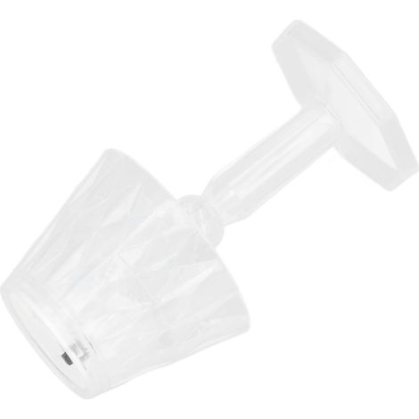 Lampe de chevet en cristal, veilleuse, effet plastique élégant, blanc pur, pour la chambre à coucher. (1/5)