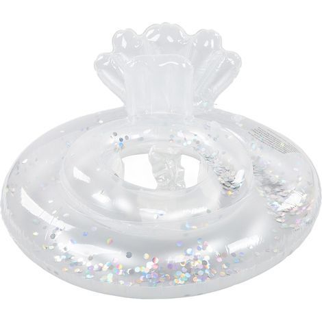 Siège anti-retournement bébé piscine queue de poisson argentée pailletée avec double coussin gaz 1-4 ans (1/5)