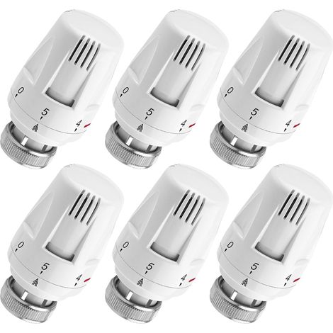 Robinet Thermostatique Radiateur Tête Thermostatique M30 X 1,5 BYZESTY 6 Pièces (1/5)
