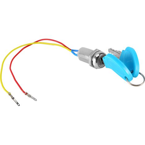 Contacteur à clé 2 fils avec serrure antivol, clés de contact pour scooter électrique, quad, cyclomoteur et kart (1/5)