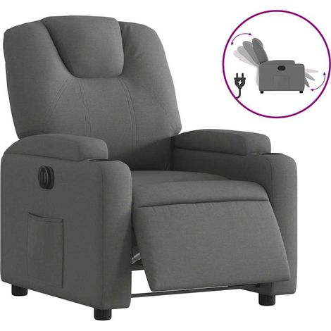 Maison Exclusive - Sillón reclinable eléctrico de tela gris oscur (1/5)