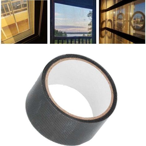 Nastro in rete per zanzariere Bardusch da 50 mm x 2 m per riparare zanzariere, nastro resistente per la riparazione di schermi e la sostituzione di zanzariere per finestre. (1/3)
