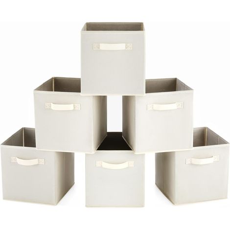 Bac De Rangement - Tissu Non Tissé - Double Poignée - Pour Chambre Enfant Dressing Placard - 1 Pièce (1/5)