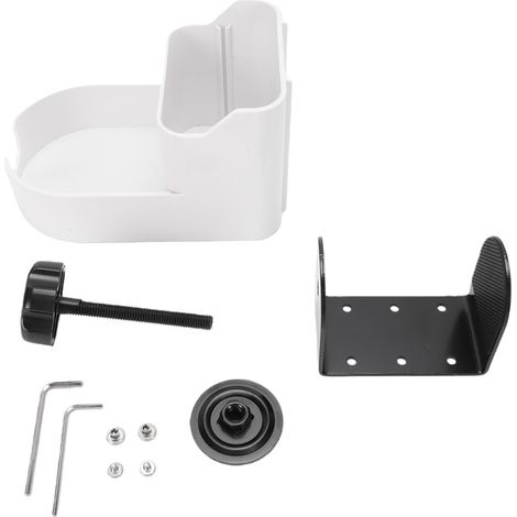 Porte-gobelet de bureau à pince avec trou de chargement, support de rangement anti-déversement pour la maison et le bureau, blanc (1/5)