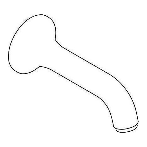 Caño de pared cromado Axor Terrano 150mm (1/2)