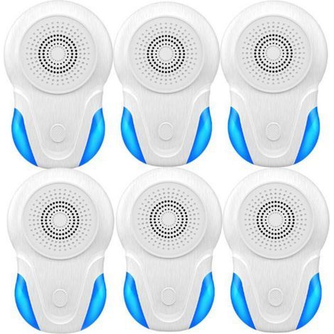 Lot de 6 répulsifs à ultrasons pour intérieur contre les insectes nuisibles, les cafards, les rongeurs, les souris, les punaises, les souris et les araignées. Dispositif antiparasitai (1/3)