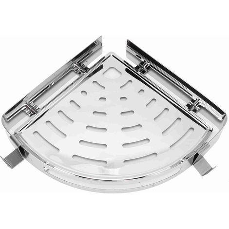 Étagère d'angle en acier inoxydable 304, étagère de douche murale, accessoires de salle de bain et de douche pour toilettes, dortoir étudiant, cuisine. (1/5)