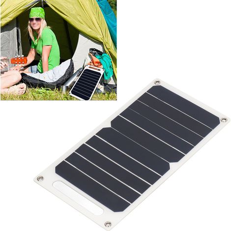 Chargeur solaire multifonctionnel 6W 5V pour téléphone portable, panneau solaire extérieur, panneau de charge solaire (1/5)