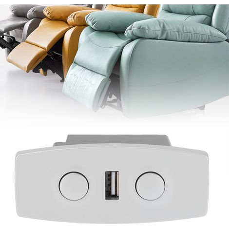 Commande pour canapé électrique, fauteuil de cinéma de luxe à hauteur réglable, canapé de bureau multifonctionnel, fauteuil inclinable confortable, interrupteur manuel électroplaqué, 12-29 V (1/5)