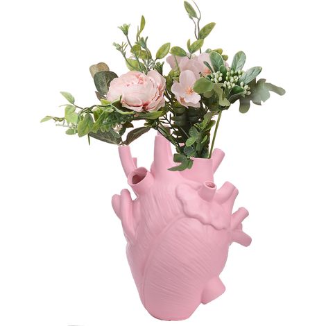 Vase décorative cœur Résin Design anatomique 25x19x12cm Modèle artisanal Pack 1 pièce (1/5)