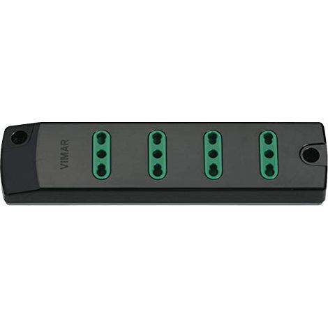 VIMAR FP00404 Presa mobile multipla 2P+T 16 A 250 V, con 4 uscite Bpresa SICURY standard italiano tipo P17/11, fornita senza cavo