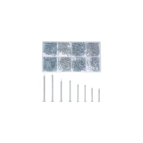 600 Pièces Assortiment de Clous, Clous Muraux en Béton, Pointes et Cclous d’Accrochage pour Accrocher Images Travail du Bois