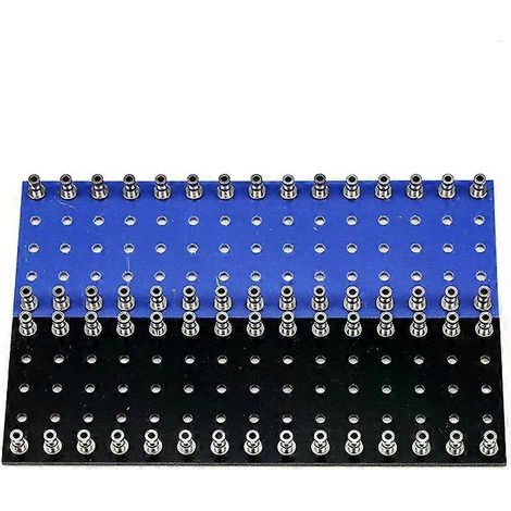 Plaque isolante FR4 30 bits avec tourelles 143 x 47 x 2 mm, noire et bleue - JXLGV (1/4)