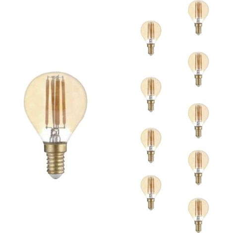 Ampoule LED E14 Filament 4W G45 - Pack de 10 - Blanc Chaud 2300K (1/5)