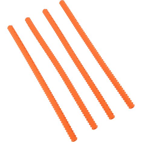 Lot de 4 protections pour grilles de four, revêtement en silicone résistant à la chaleur, accessoires de cuisine et de restaurant, couleur orange. (1/5)