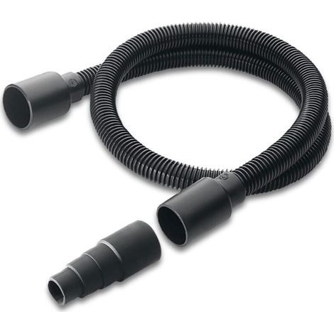 Pour kit d'aspiration Kärcher pour outils électriques, tuyau d'aspiration flexible (1 m) avec adaptateur pour le raccordement à la buse d'échappement d'outils électriques, plastique (1/5)